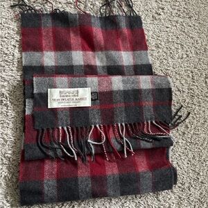 100% extra fine Merino Wool Plaid Scarf Aran sweater market